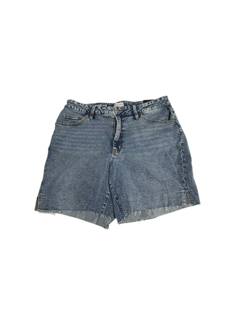 Ava Viv Bermuda Shorts 16 High Rise Denim Relaxed Fit Raw Hem 90s Mom